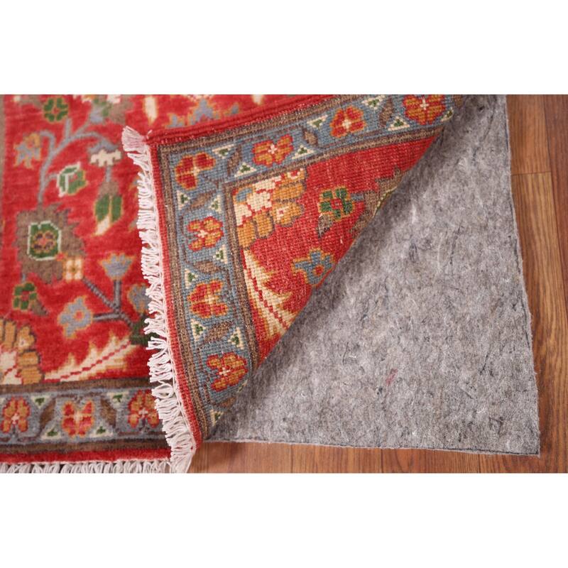 Hand Knotted Oriental 100% Wool Carpet Traditional Floral Red Kazak Area Rug - 3' 1'' X 2' 1''