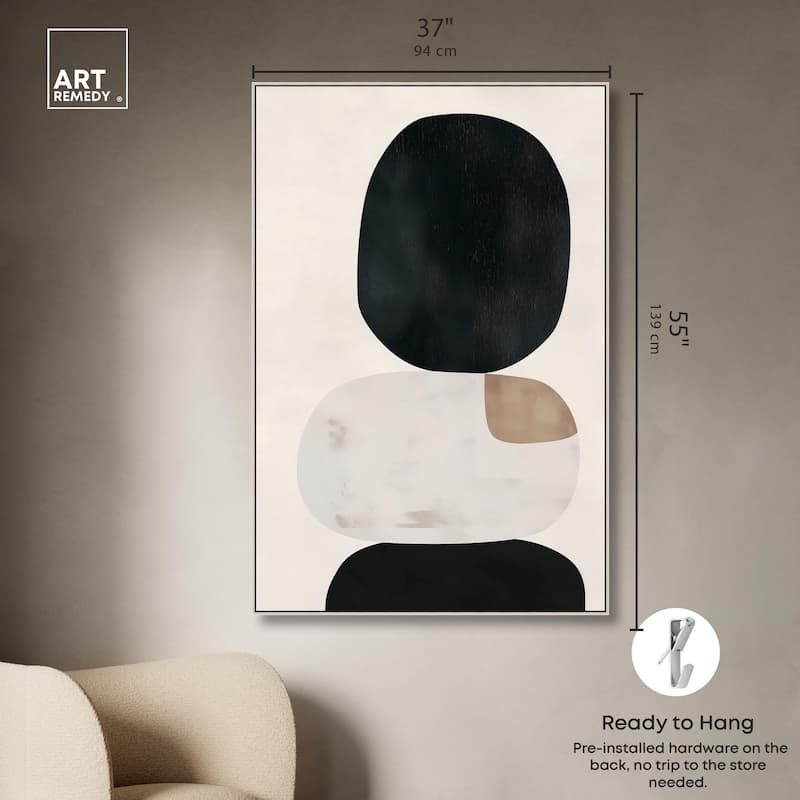 Pebble Pillars II Canvas by Art Remedy