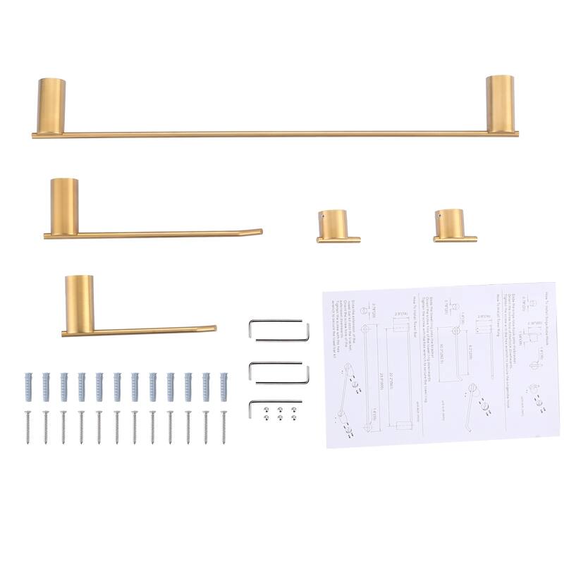 WOWOW 5-Piece Bath Hardware Set Accessory