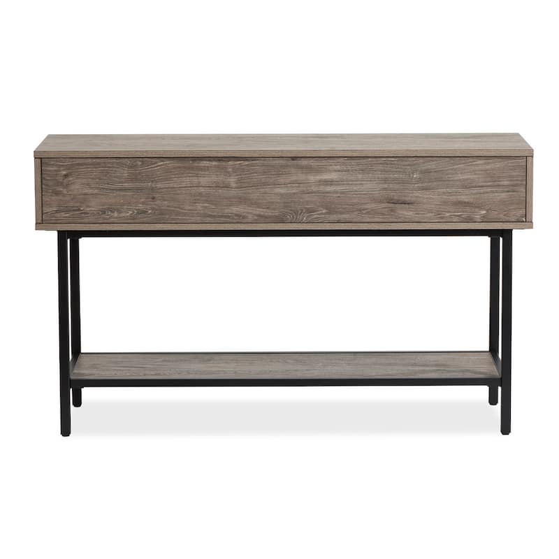 Magnussen Home Fenwick Whitetail Brown and Smoke Glass Rectangular Sofa Table - 48''W x 16''D x 28''H
