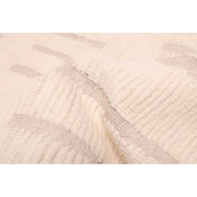 ECARPETGALLERY Hand-knotted Pak Finest Marrakesh Cream Wool Rug - 7'10 x 10'6