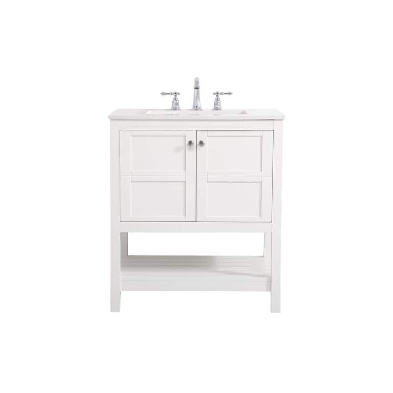 Elegant Lighting VF16430 Theo 30" Free Standing Single Basin Vanity
