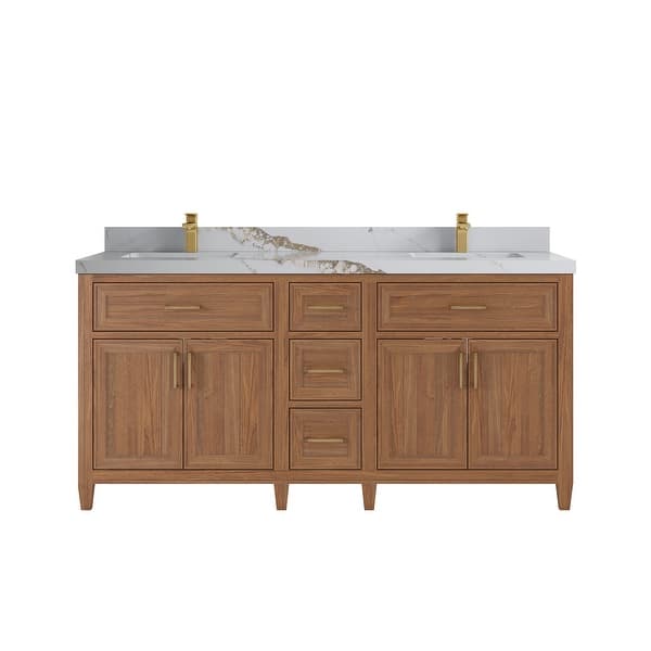 Santa Monica 36 in. W x 22 in. D x 16 in. H Single Bath Vanity in Gray Oak with White Vessel Sink