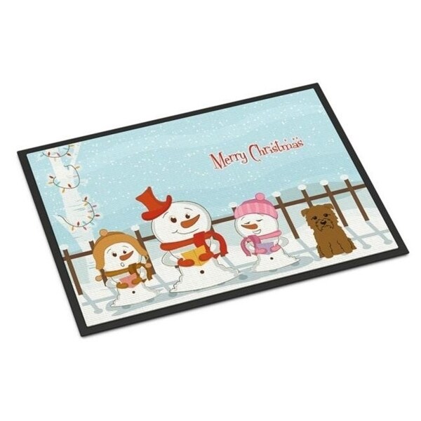Carolines Treasures BB2391JMAT Merry Christmas Carolers Glen of Imal Tan Indoor or Outdoor Mat 24 x 0.25 x 36 in.
