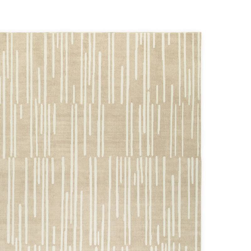 Stebin 5 x 7 Area Rug, Shag Style, 15mm Pile Cream Polyester, Washable - 5 x 7 Area Rug, Shag Style, 15