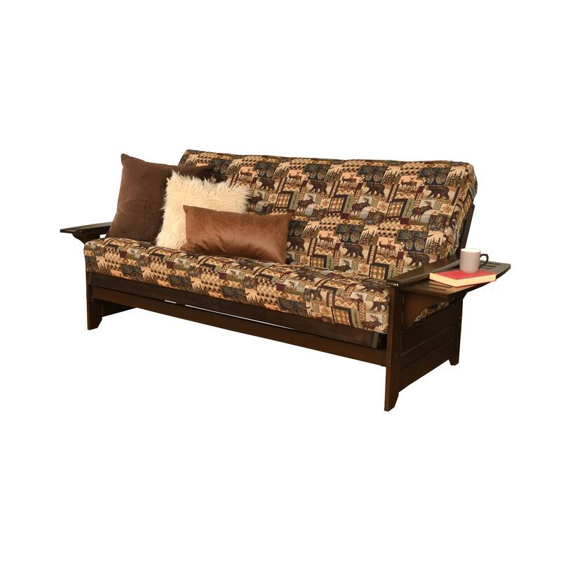 Copper Grove Dixie Espresso Full-size Futon Set with Bonded Leather Innerspring Mattress