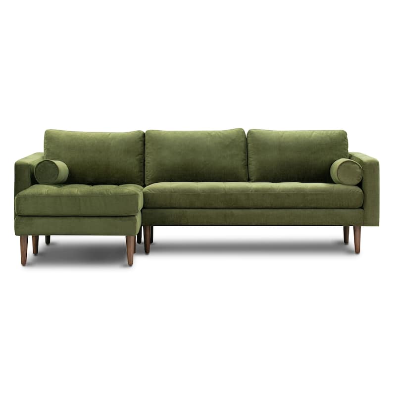 Poly and Bark Napa Fabric Left Sectional Sofa