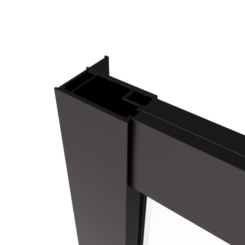 Single sliding shower door with magnetic closure