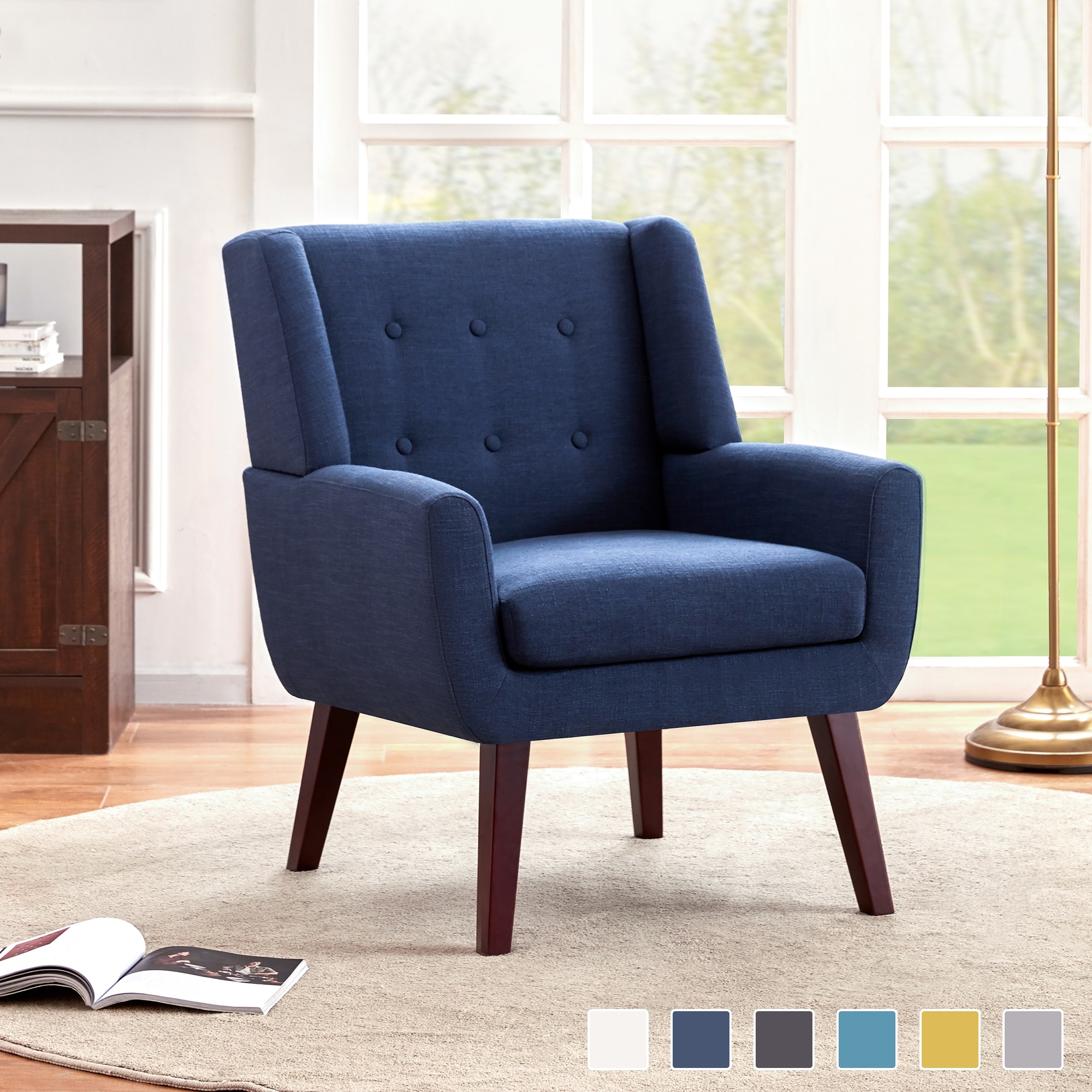 Blue clearance upholstered armchair
