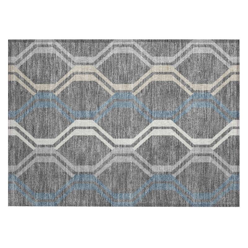 Machine Washable Indoor/ Outdoor Contemporary Dimensions Chantille Rug