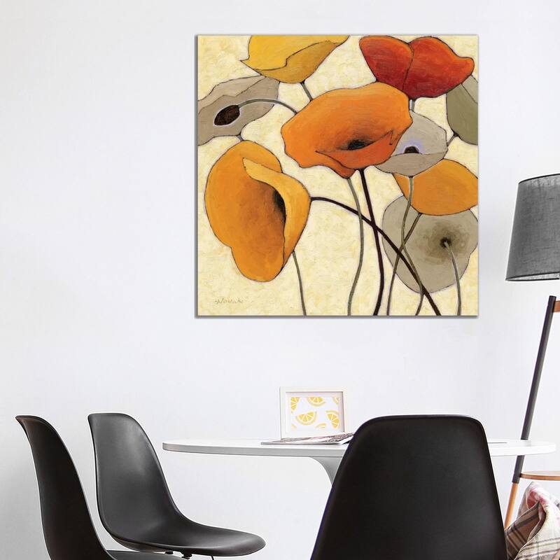 iCanvas "Pumpkin Poppies III" by Shirley Novak Canvas Print - 37x37x1.5