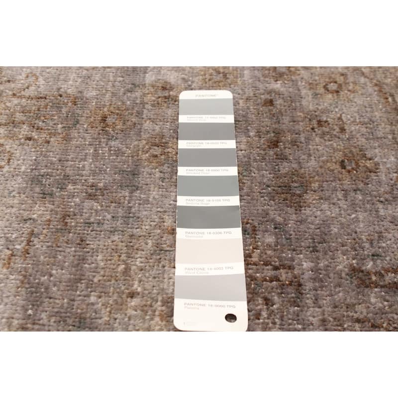 ECARPETGALLERY Hand-knotted Vibrance Grey Wool Rug - 2'4 x 9'8
