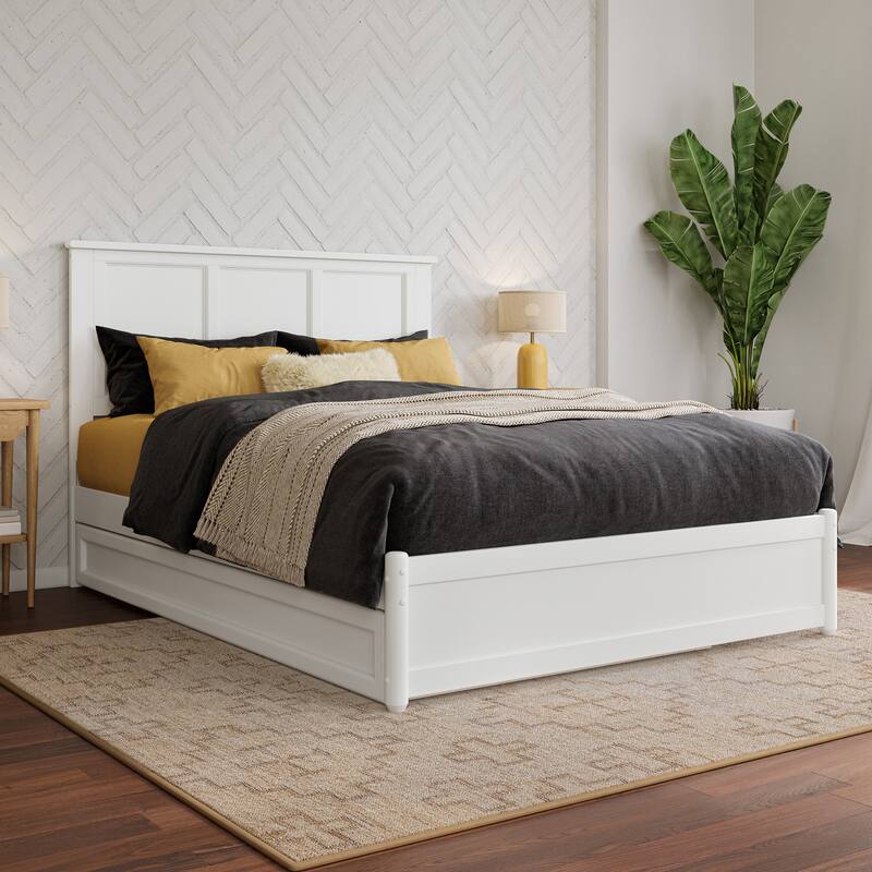Felicity Platform Bed with Panel Footboard and Twin Trundle