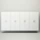 Option Silver Slate Wall / White Cabinets