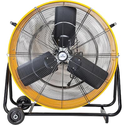 iLiving 30 Inches 12350 CFM Heavy Duty High Velocity Barrel Floor Drum Fan with DC Brushless Motor, Stepless Speed Adjustment