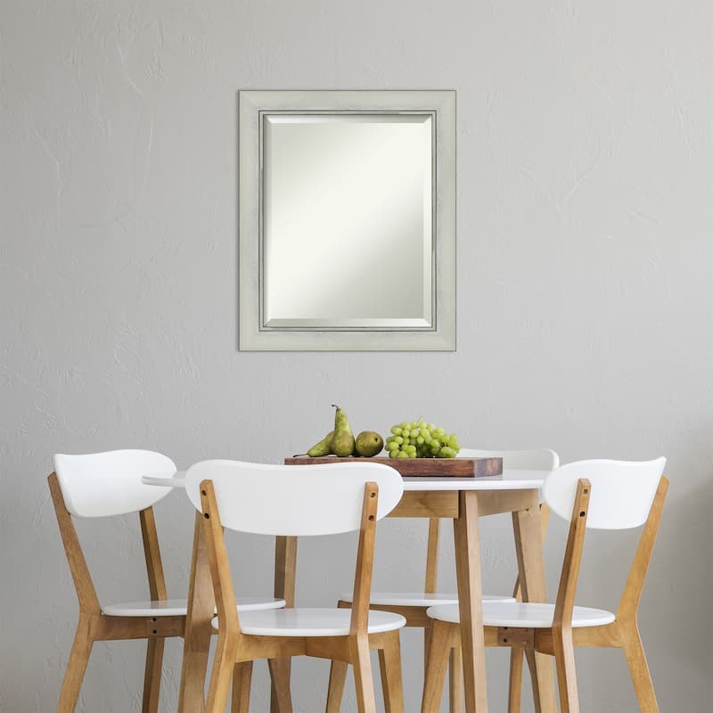 Beveled Wall Mirror - Flair Polished Nickel Frame