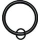 preview thumbnail 24 of 30, Set of 14 Solid Metal Window Drapery Curtain Panel Ring with Eyelet, 1.5" Inner Diameter, Fits Up to 1.25" Rod