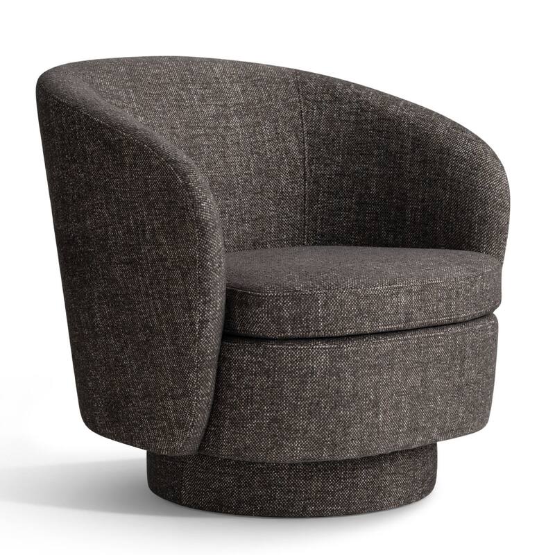 Modern Linen Swivel Barrel Accent Chair(Set of 2)