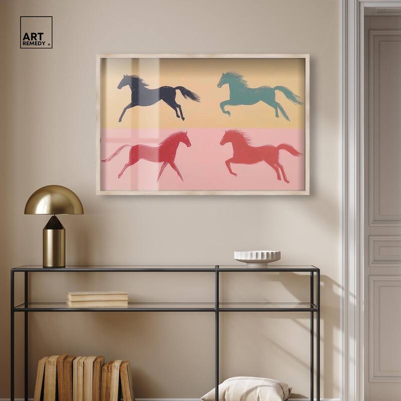 Galloping Quartet Shadowbox by Art Remedy