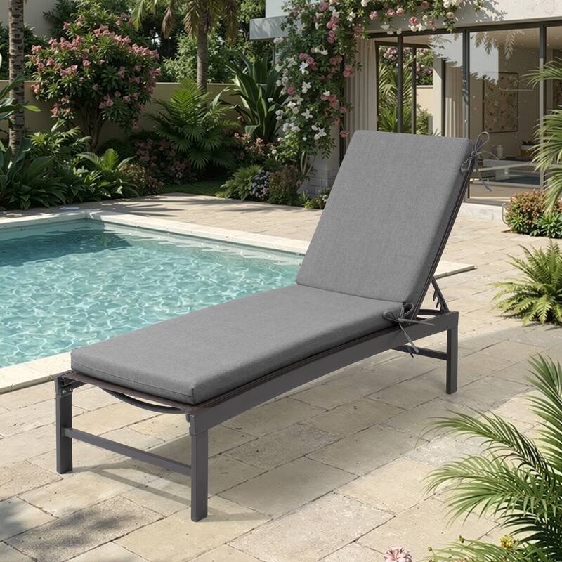 Pellebant Outdoor Patio Chaise Lounge Cushion