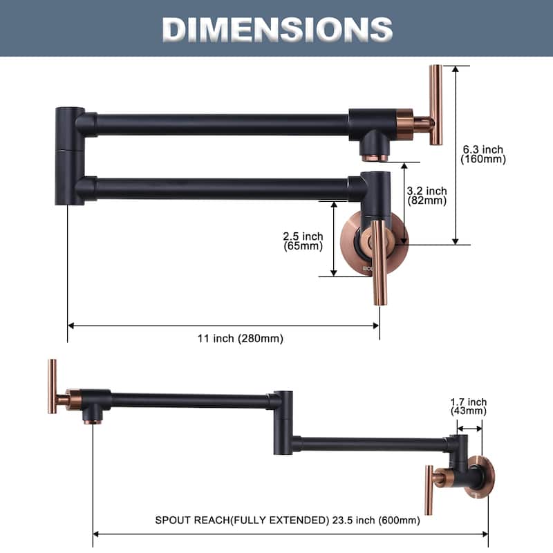 WOWOW Folding Wall Mount Faucets Stretchable