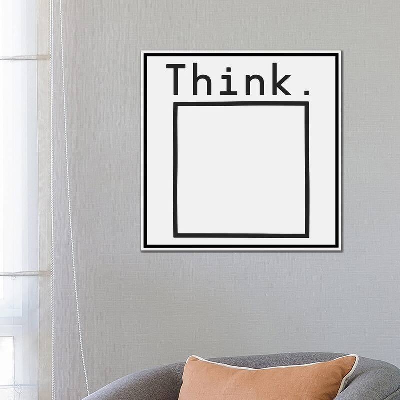 iCanvas "Think" by Florent Bodart Framed Canvas Print
