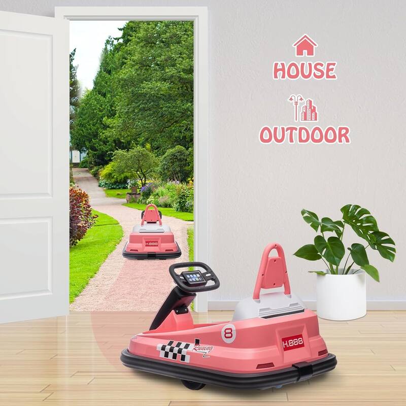 6V Electric Ride On Toy Bumper Car for Kids 1.5-6 Years Old