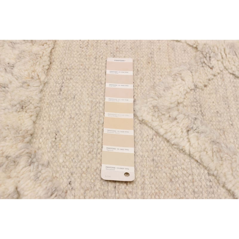 ECARPETGALLERY Hand-knotted Tangier Cream Wool Rug - 8'2 x 10'0