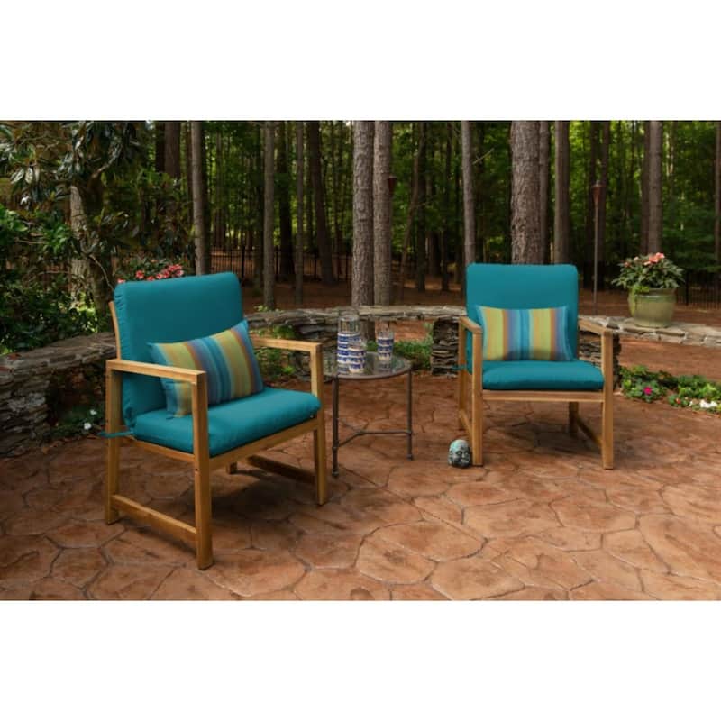 Sunbrella 20x13 Striped Outdoor Lumbar Throw Pillow