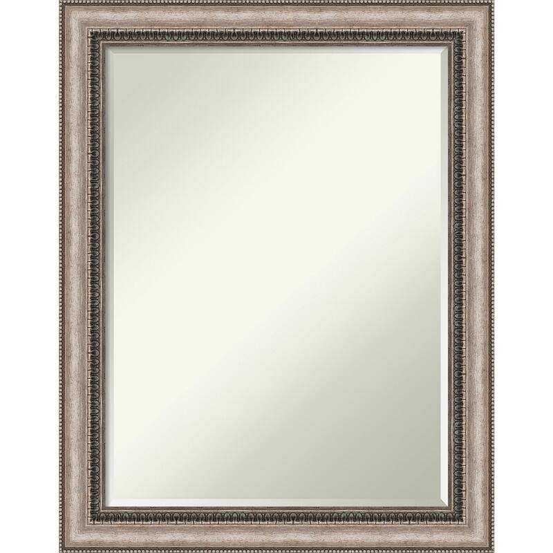 Petite Bevel Bathroom Wall Mirror - Lyla Ornate Silver Frame - Lyla Ornate Silver - 22 x 28 in