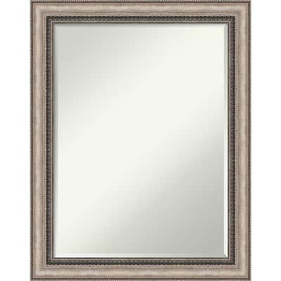 Petite Bevel Bathroom Wall Mirror - Lyla Ornate Silver Frame - Lyla Ornate Silver - 22 x 28 in