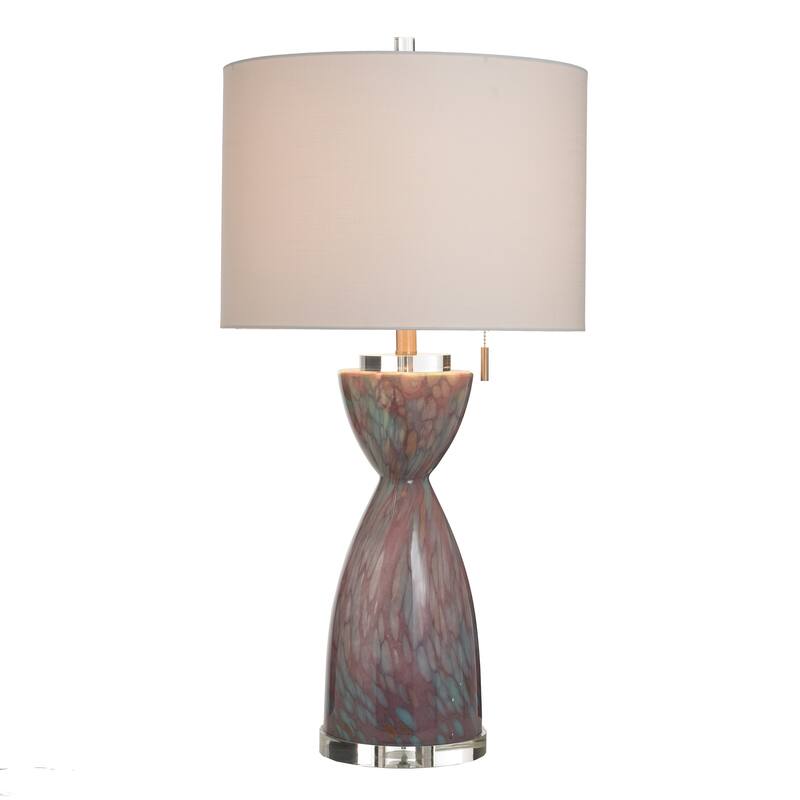 StyleCraft Glass Table Lamp - Bilzen - White Shade