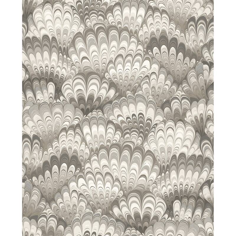 A-Street Prints Octavia Neutral Marbled Ink Wallpaper