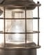 preview thumbnail 7 of 6, VAXCEL Hyannis 1-Light Coastal Outdoor Wall Sconce made of Durable Steel, Clear Ribbed Glass Shade, LED Compatible