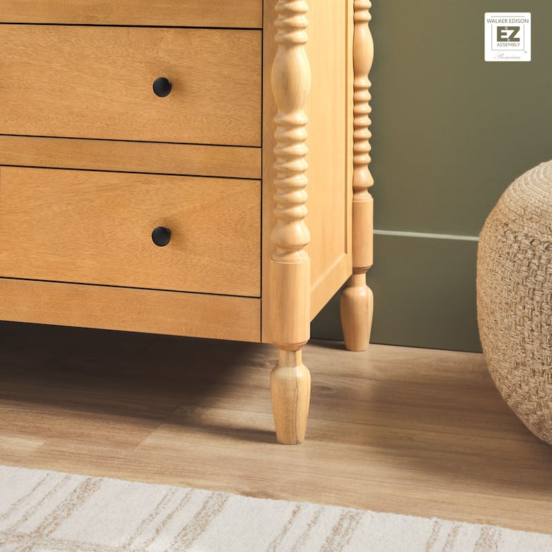 Walker Edison Easy Assembly 6-Drawer Dresser with Wood-Turning Details