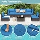 preview thumbnail 46 of 62, EROMMY 6/7 Piece Modular Outdoor Rattan Sofa Set, All-Weather Wicker Patio Furniture with Storage Table, Cushions & Pillows