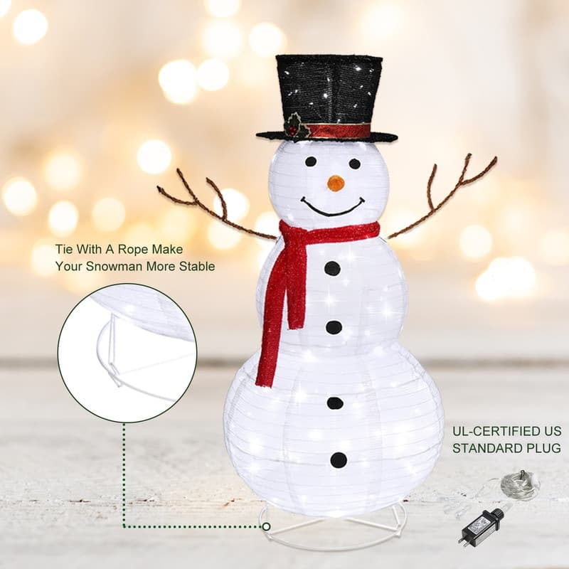 Garden White Snowman Decoration