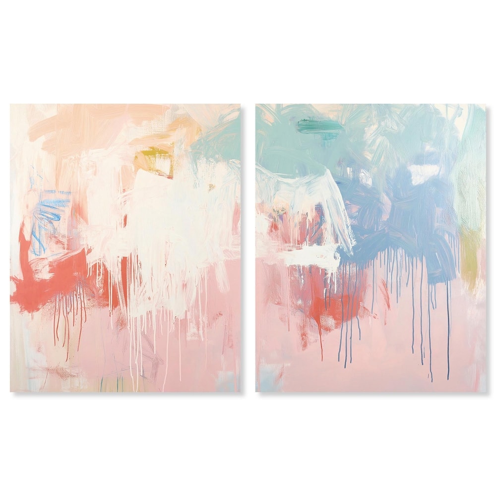 Breath of Colors Canvas Set of 2 by Art Remedy, Gallery Wrapped