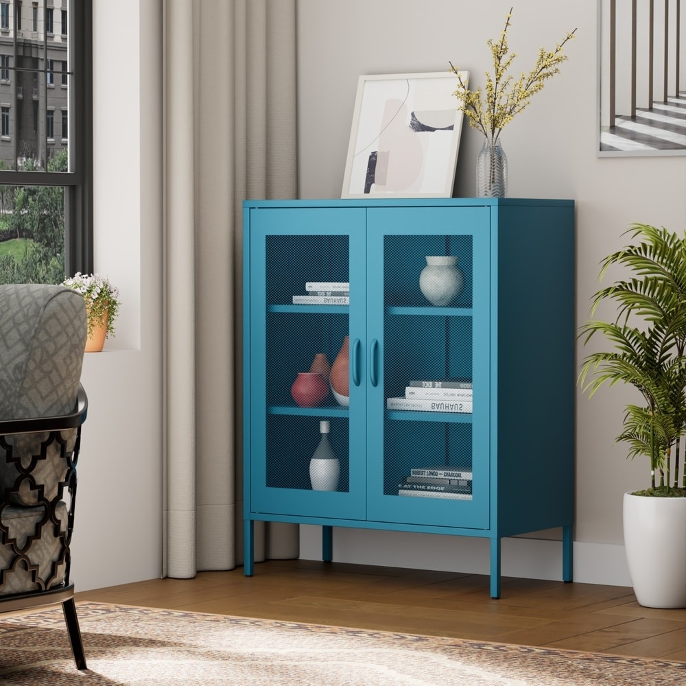 Sohl top teal cabinet