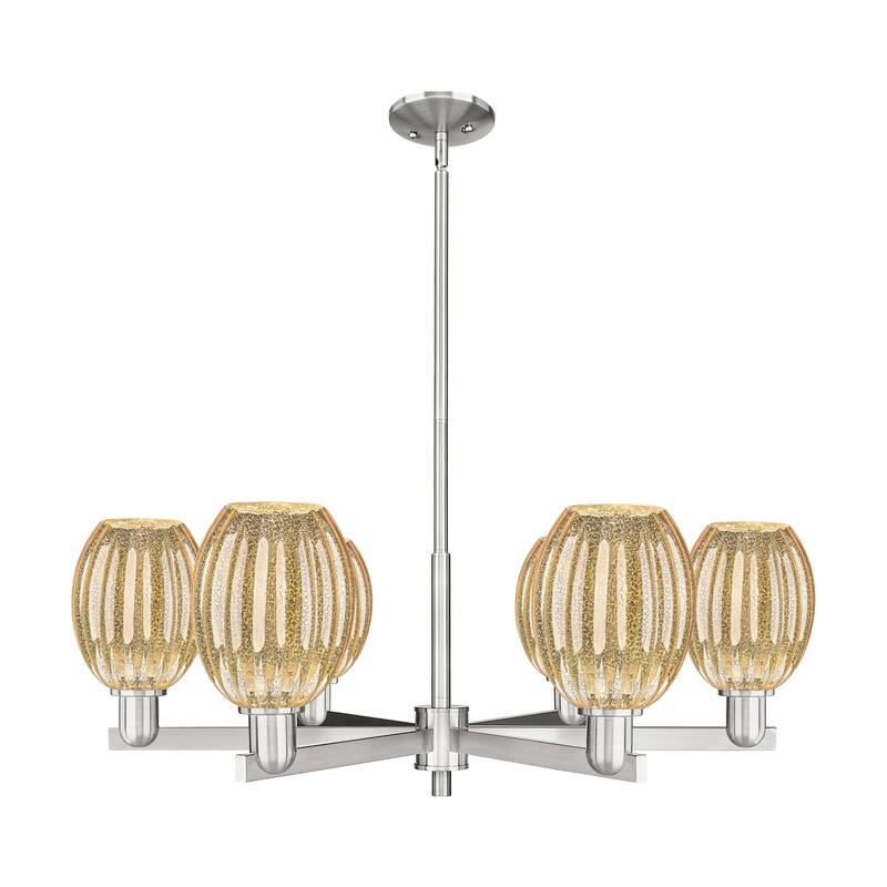 Innovations Lighting Downtown Urban - Preston - 6 Light 24" Bell Shade Stem Hung Chandelier