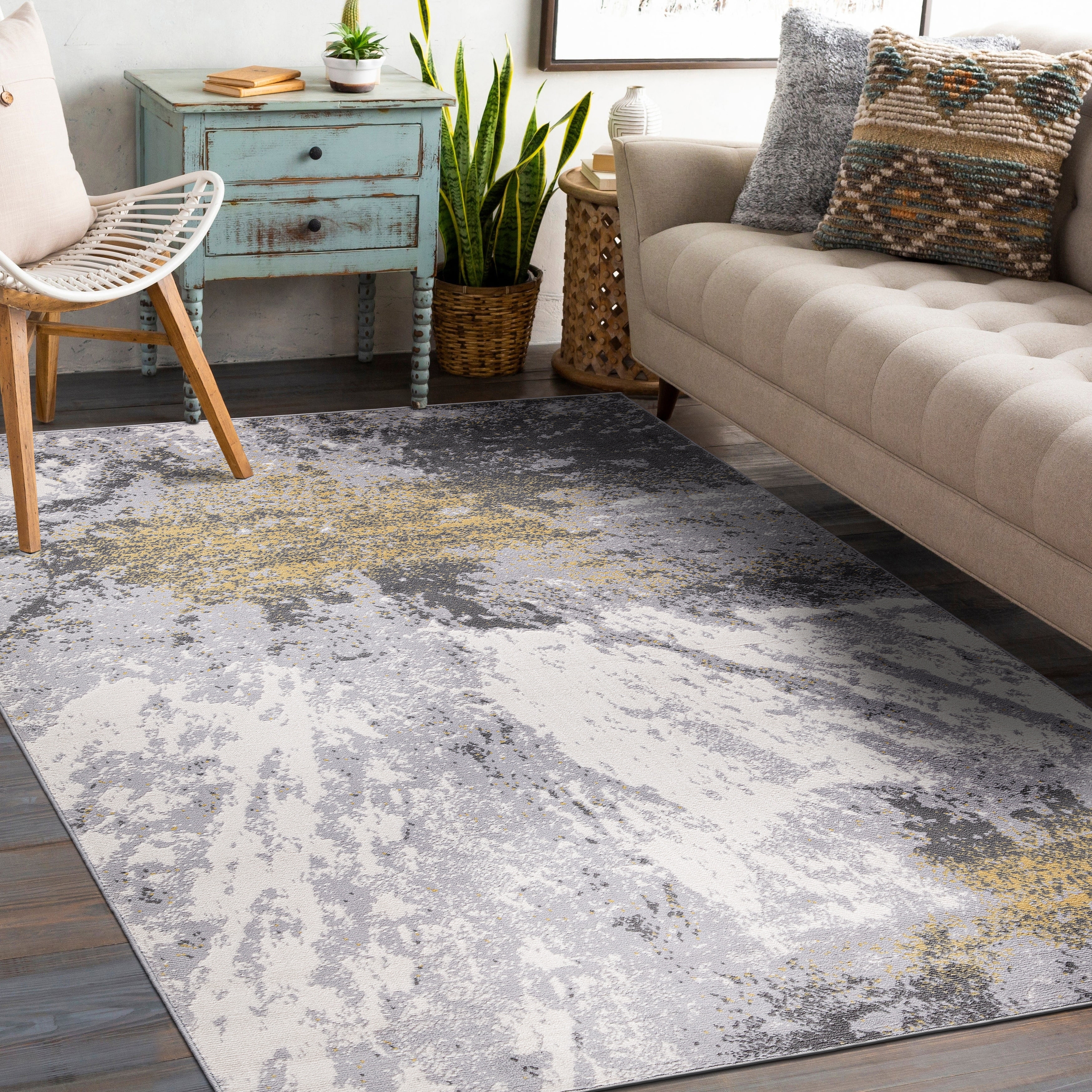 World Rug Gallery Contemporary Modern Abstract Area Rug