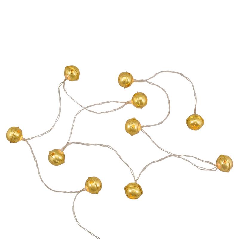 LED Christmas Bells Fairy Lights - 5.5' - Copper Wire - Gold - 10ct