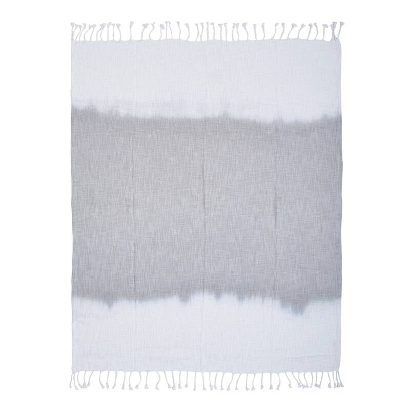 Sevita Ombre Handwoven Standard Size Throw Blanket with Fringe