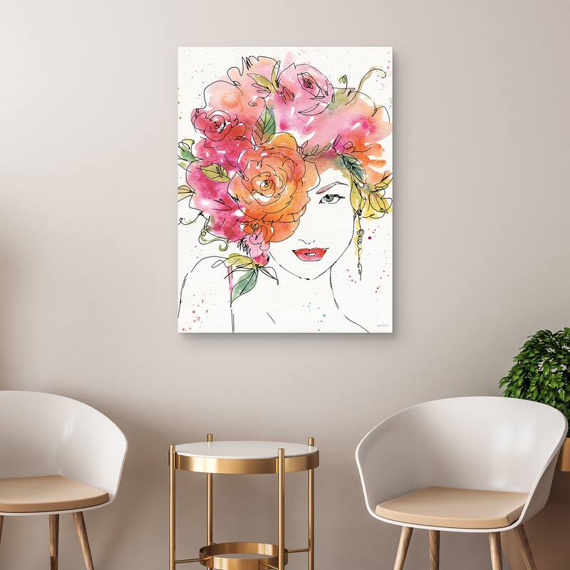 Floral Figures IV by Anne Tavoletti Canvas Art Print