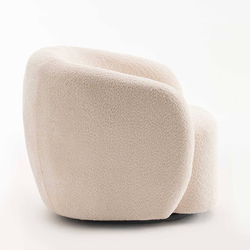 Mid-Century Modern Accent Chair, Soft Padded Single Sofa