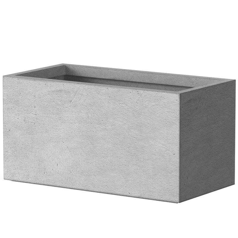 Tall Concrete Rectangle Plant Boxes / Large Indoor and Outdoor Flower Planters