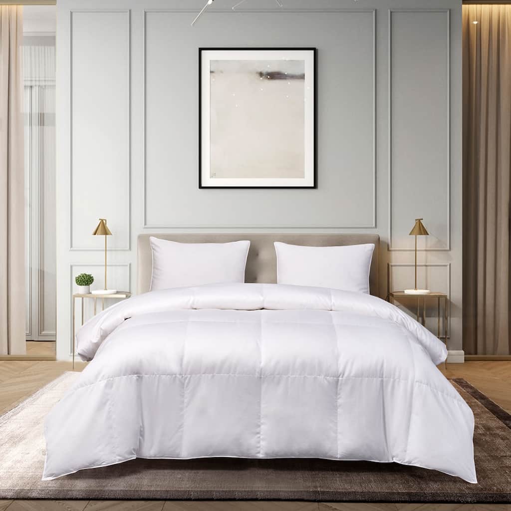 Hotel Grand 1000 Thread Count Cotton European White Down Comforter