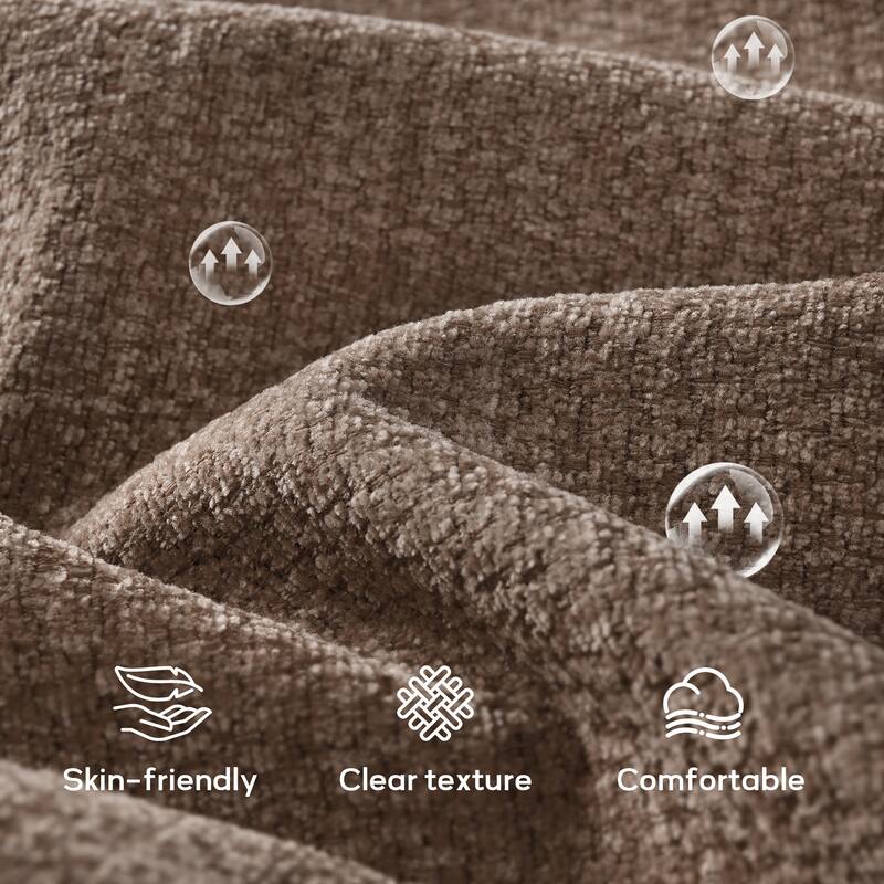 39in Soft Chenille Fabric Storage Ottoman Bench for Bedroom / Entryway Bed Foot / Living Room，Upholstered Entryway Bench