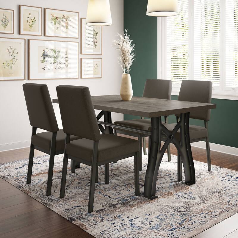 Amisco Avery Upholstered Dining Chair with Metal Legs