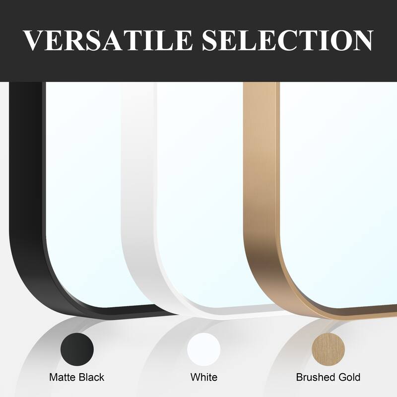Modern Bathroom Wall Mounted Anodized Aluminum Framed Wall Vanity Mirror